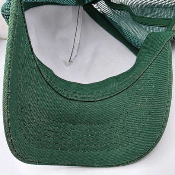 Bass Pro Shops Adjustable Trucker Hat Green Logo Fishing Snapback Mesh Outdoors - Picture 9 of 10